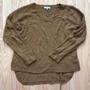 Light brown Madewell knit sweater. Size medium.